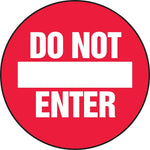 Accuform Slip-Gard DO NOT ENTER Round Floor Sign, White/Red, 17"Dia. (MFS2517)