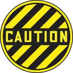 Accuform Slip-Gard CAUTION Round Floor Sign, Black/Yellow, 17"Dia. (MFS779)