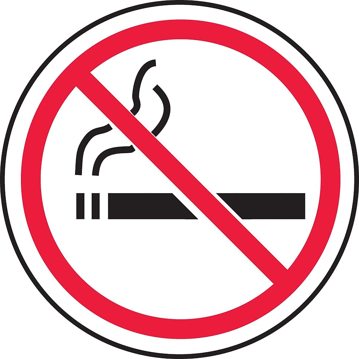 Accuform Signs® Slip-Gard™ No smoking Pictorial Round Floor Sign, Black/Red/White, 17"Dia., 1/Pack