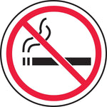 Accuform Signs® Slip-Gard™ No smoking Pictorial Round Floor Sign, Black/Red/White, 17"Dia., 1/Pack
