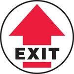 Accuform Signs® Slip-Gard™ EXIT Round Floor Sign, Black/Red/White, 17"Dia., 1/Pack