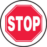 Accuform Signs® Slip-Gard™ STOP Round Floor Sign, Red/White, 17"Dia., 1/Pack
