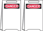 Accuform Signs® Slip-Gard™ DANGER Reversible Fold-Ups, Red/Black/White, 20"H x 12"W, 1/Pack