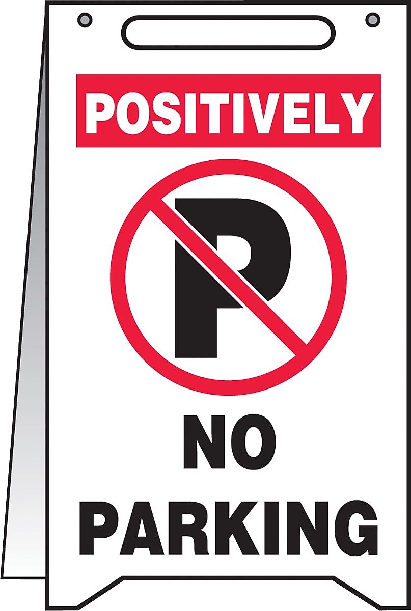 Accuform Slip-Gard "POSITIVELY NO PARKING" Parking Sign, 20" x 12", Plastic (MF102)