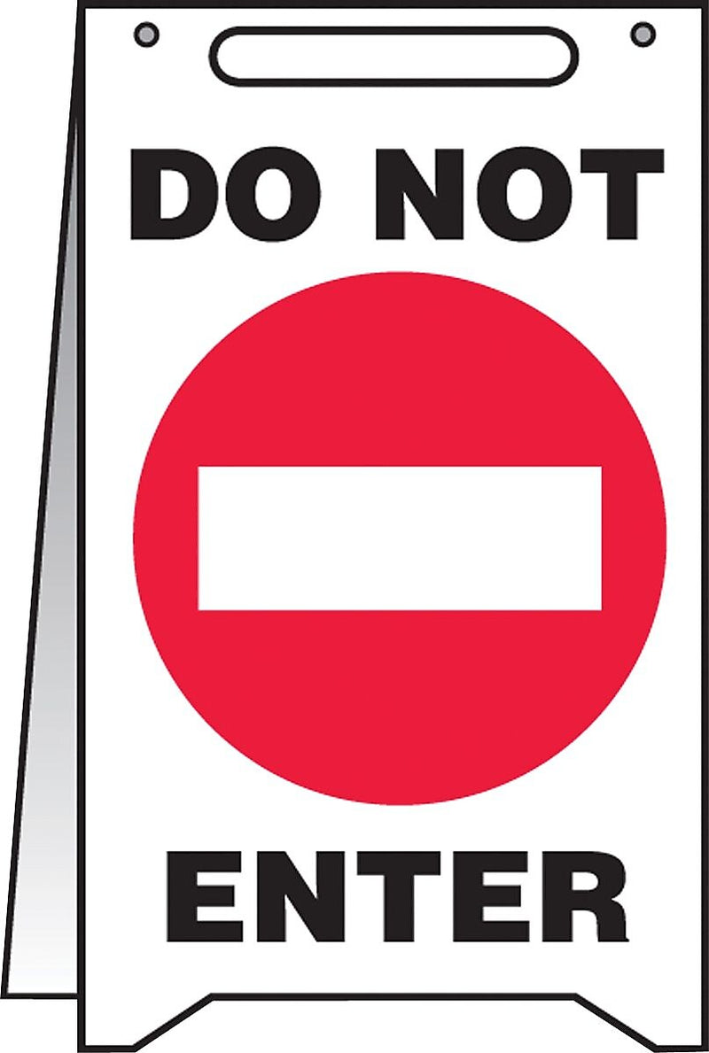 Accuform Slip-Gard DO NOT ENTER Fold-Ups, Red/Black/White, 20"H x 12"W (PFR225)
