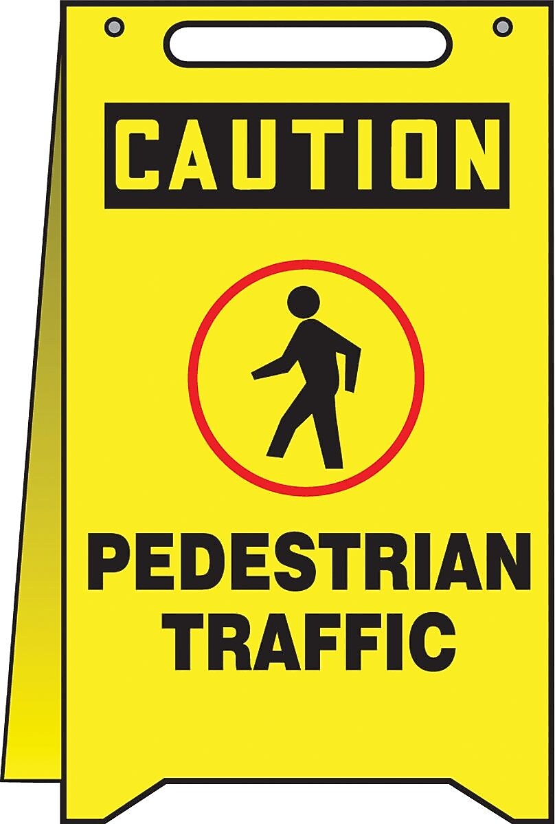 Accuform Signs® Slip-Gard™ CAUTION KEEP OUT Fold-Ups, Red/Black/Yellow, 20"H x 12"W, 1/Pack (PFR629)