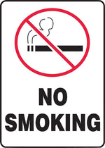 Accuform Safety Sign, NO SMOKING, 10" x 7", Aluminum (MSMK407VA)