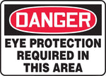 Accuform Safety Sign, DANGER EYE PROTECTION REQUIRED IN THIS AREA, 10" x 14", Aluminum (MPPE010VA)