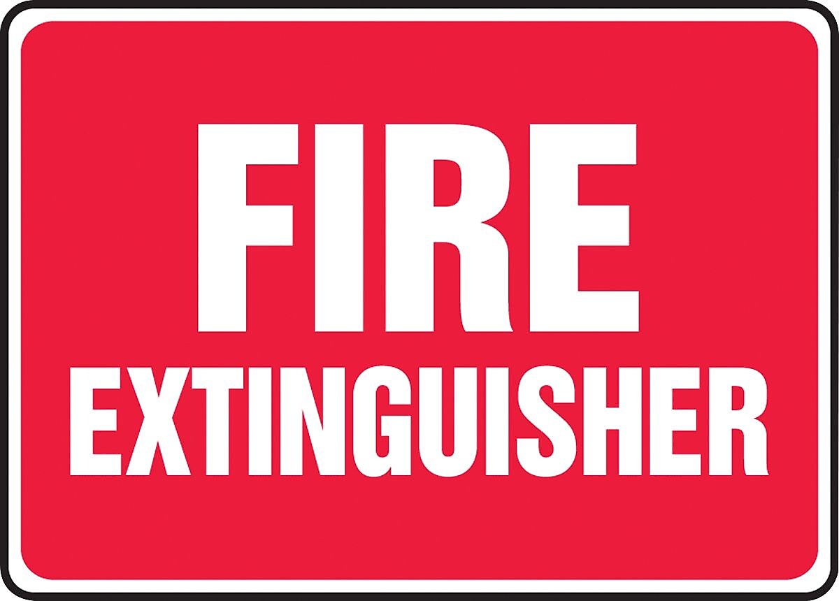 ACCUFORM SIGNS® Safety Sign, FIRE EXTINGUISHER, 10" x 14", Plastic, Each