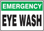 Accuform Safety Sign, EMERGENCY EYE WASH, 7" x 10", Aluminum (MFSD917VA)