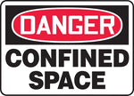 Accuform Safety Sign, DANGER CONFINED SPACE, 7" x 10", Aluminum (MCSP116VA)