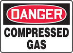 Accuform Safety Sign, DANGER COMPRESSED GAS, 10" x 14", Aluminum (MCPG104VA)