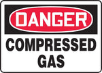 ACCUFORM SIGNS® Safety Sign, DANGER COMPRESSED GAS, 7" x 10", Plastic, Each