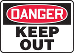 Accuform Safety Sign, DANGER KEEP OUT, 7" x 10", Aluminum (MADM145VA)