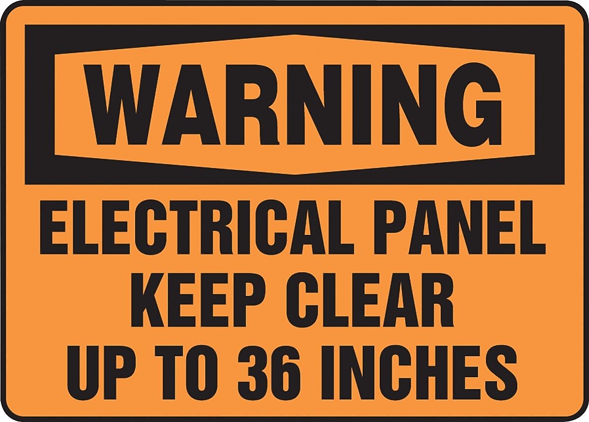 Accuform Safety Sign, Warning, 10" X 14", Adhesive Vinyl (MELC308VS)