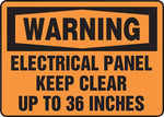 Accuform Safety Sign, Warning, 10" X 14", Adhesive Vinyl (MELC308VS)