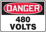 Accuform Safety Sign, Danger, 10" X 14", Adhesive Vinyl (MELC059VS)
