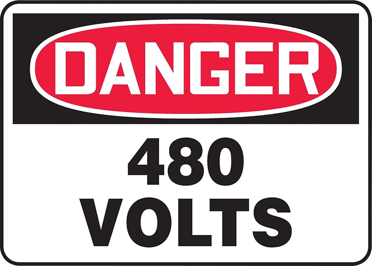 Accuform Safety Sign, Danger, 7" X 10", Adhesive Vinyl (MELC058VS)