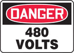 Accuform Safety Sign, Danger, 7" X 10", Adhesive Vinyl (MELC058VS)
