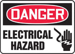 Accuform Safety Sign, Danger, 7" X 10", Adhesive Vinyl (MELC017VS)