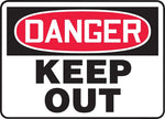 Accuform Signs® Safety Sign, Danger, 10" X 14", Adhesive Vinyl, Ea (MADM146VS)
