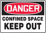 Accuform Safety Sign, Danger, 10" X 14", Adhesive Vinyl (MCSP110VS)