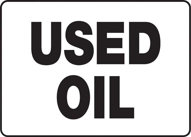 Accuform Safety Sign, Used Oil, 7" X 10", Adhesive Vinyl (MCHL517VS)