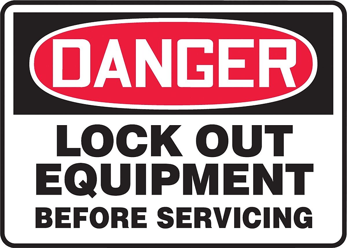 Accuform Signs® Safety Sign, Danger, 10" X 14", Adhesive Vinyl, Ea (MLKT014VS)