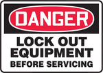 Accuform Signs® Safety Sign, Danger, 10" X 14", Adhesive Vinyl, Ea (MLKT014VS)