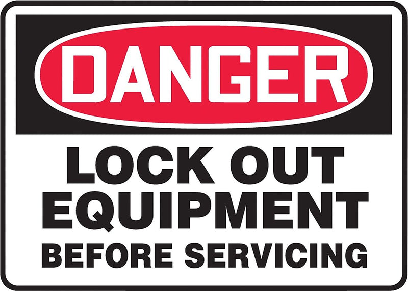 Accuform Signs® Safety Sign, Danger, 10" X 14", Adhesive Vinyl, Ea (MLKT014VS)