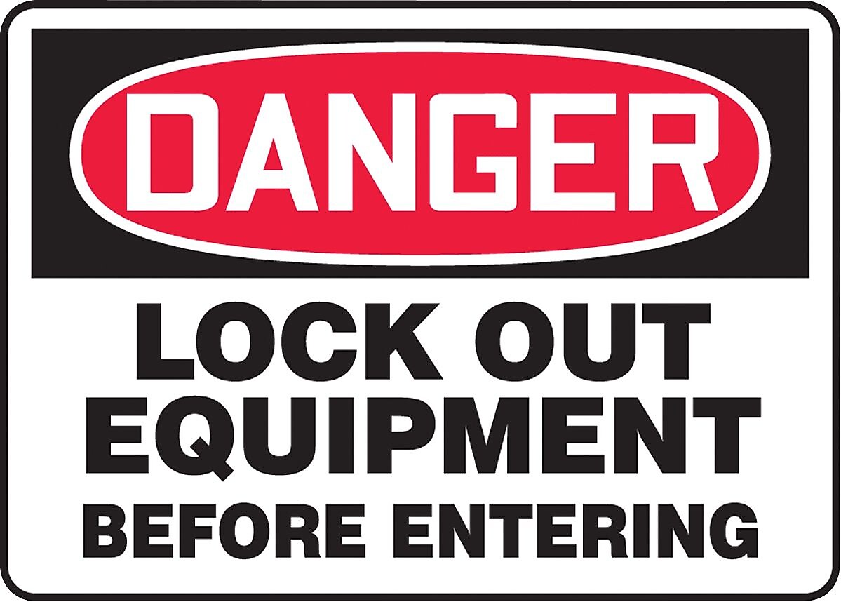 Accuform Safety Sign, Danger, 7" X 10", Adhesive Vinyl (MLKT106VS)