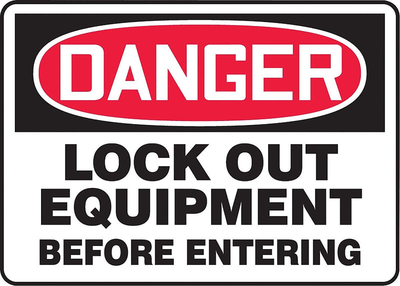 Accuform Safety Sign, Danger, 7" X 10", Adhesive Vinyl (MLKT106VS)