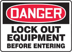 Accuform Signs® Safety Sign, Danger, 10" X 14", Adhesive Vinyl, Ea (MLKT015VS)