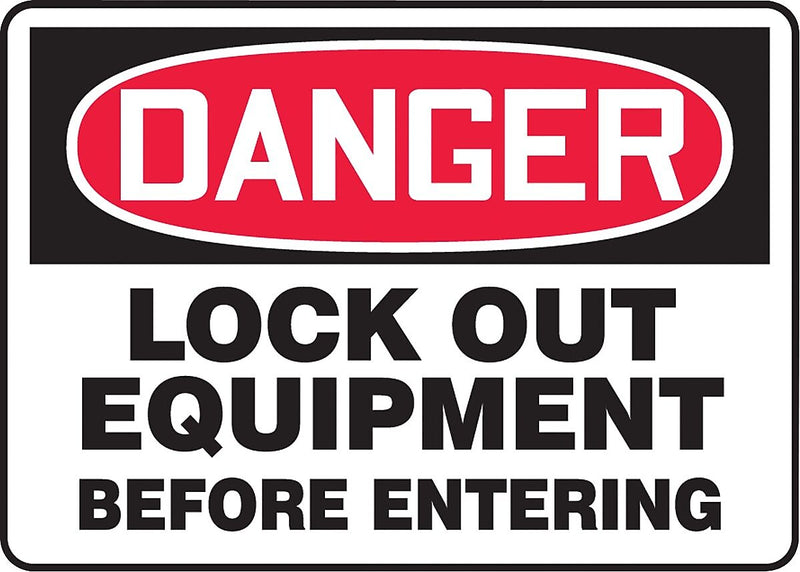 Accuform Signs® Safety Sign, Danger, 10" X 14", Adhesive Vinyl, Ea (MLKT015VS)
