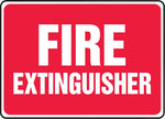 Accuform Signs® Safety Sign, Fire Extinguisher, 10" X 14", Adhesive Vinyl, Ea