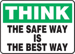 Accuform Safety Sign, Think, 7" X 10", Adhesive Vinyl (MGNF983VS)