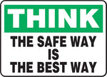 Accuform Safety Sign, Think, 10" X 14", Adhesive Vinyl (MGNF999VS)