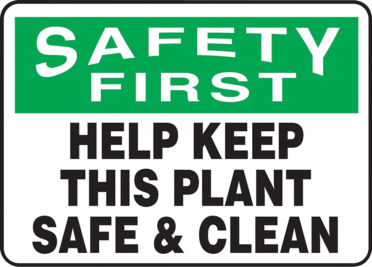Accuform Safety Sign, Safety First, 7" X 10", Adhesive Vinyl (MHSK939VS)