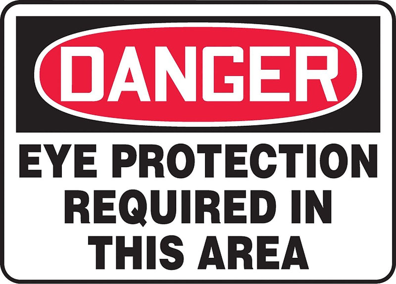 Accuform Safety Sign, Danger, 7" X 10", Adhesive Vinyl (MPPE011VS)