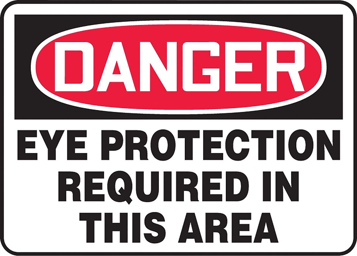Accuform Signs® Safety Sign, Danger, 10" X 14", Adhesive Vinyl, Ea (MPPE010VS)