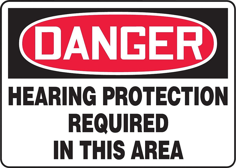 Accuform Safety Sign, Danger, 10" X 14", Adhesive Vinyl (MPPE218VS)