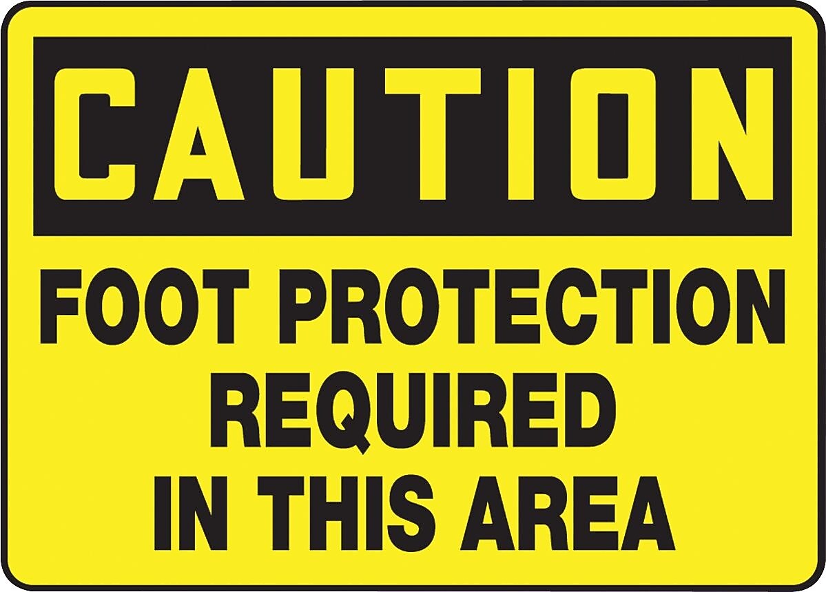 Accuform Signs® Safety Sign, Caution, 10" X 14", Adhesive Vinyl, Ea (MPPE553VS)