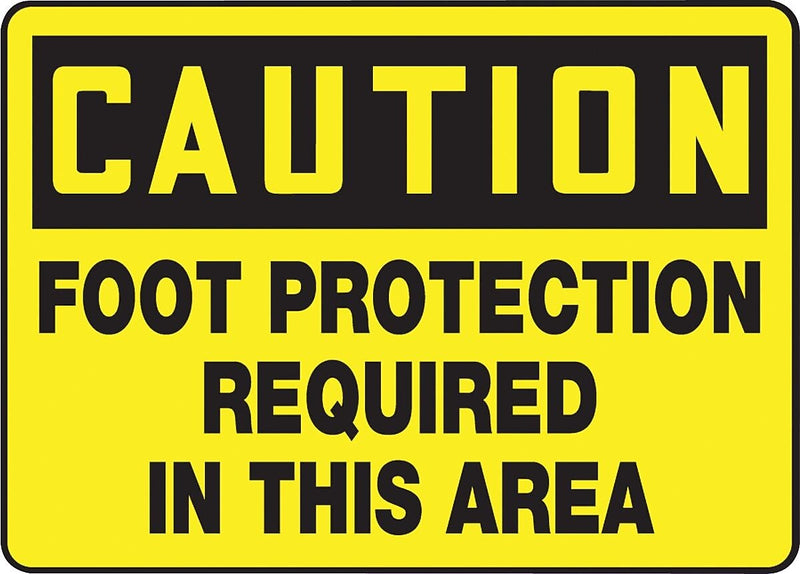 Accuform Signs® Safety Sign, Caution, 10" X 14", Adhesive Vinyl, Ea (MPPE553VS)