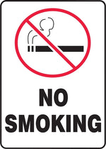 Accuform Safety Sign, No Smoking, 10" X 7", Adhesive Vinyl (MSMK407VS)