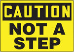 Accuform Safety Sign, Caution, 7" X 10", Adhesive Vinyl (MSTF647VS)
