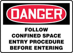 Accuform Safety Sign, Danger, 7" X 10", Adhesive Vinyl (MCSP012VS)