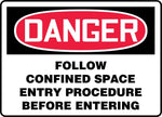 Accuform Safety Sign, Danger, 10" X 14", Adhesive Vinyl (MCSP056VS)