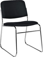 Offices To Go Armless Fabric Stack Chair, Black, 2/CT (OTG11697-QL10)