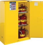Justrite® Sure-Grip® EX Flammable Safety Cabinet, Capacity 45 Gallons, 65"(H) x 43"(W) x 18"(D)