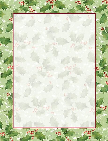 Great Papers! Holiday Stationery Jolly Holly, 80/Pack (2011610)